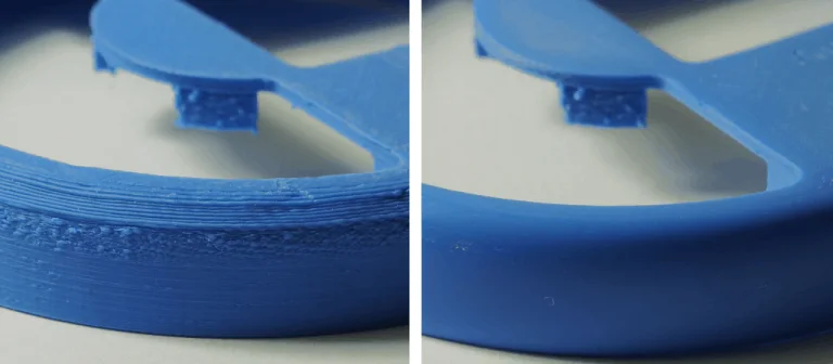 3D printed parts before and after manual sanding (courtesy 3Dprint.com) - Inovatec Machinery 수작업 샌딩 전·후의 3D 프린팅 부품
