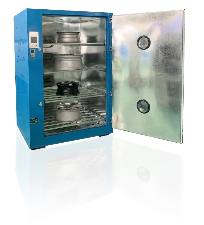 알로이 휠 경화용 랙을 갖춘 KX-202 전기 오븐