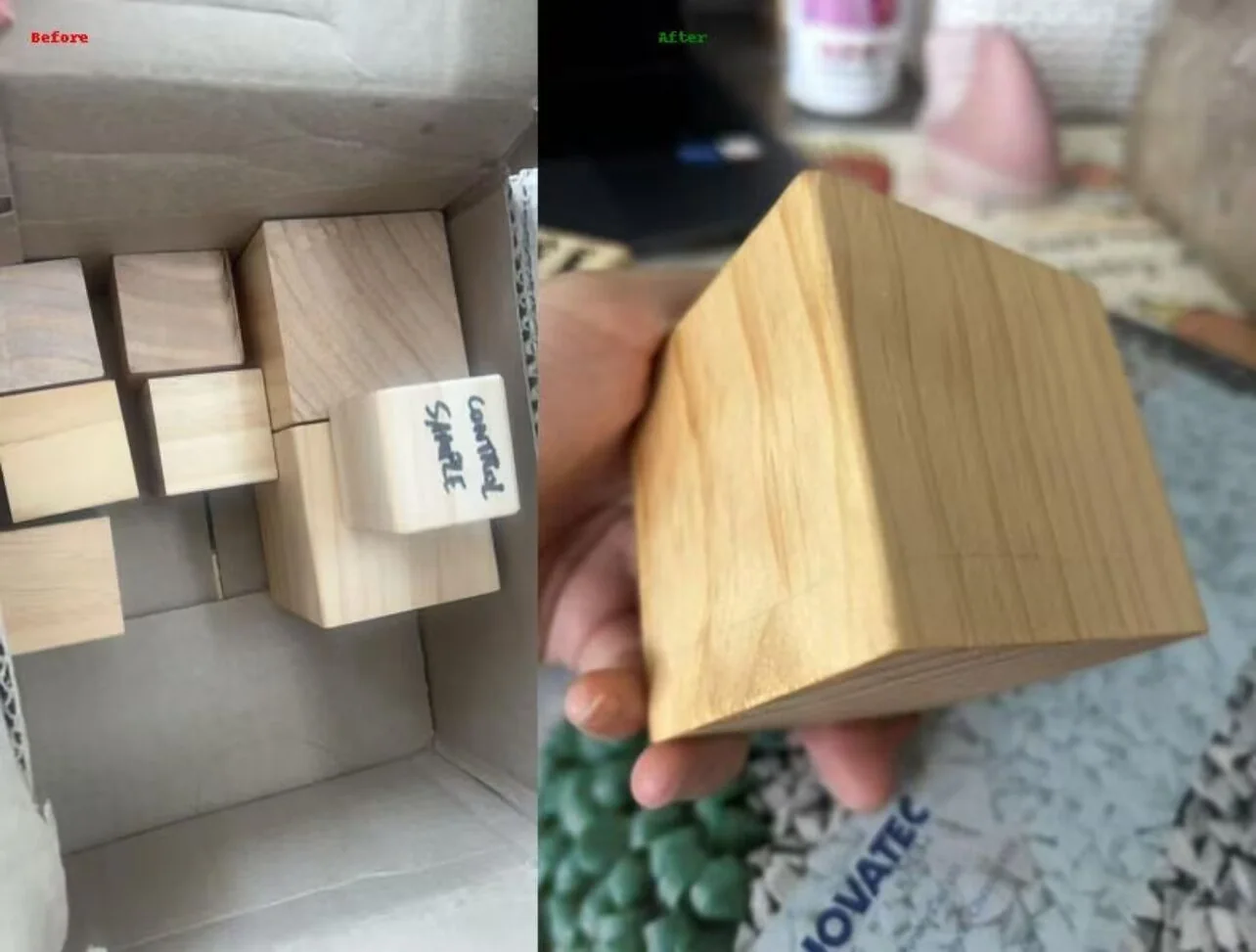 표면 가공 전후 사례